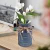 SUPVOX Vintage Tall Iron Art Vase Style Flower Arrangement for Home Decorative Milk Bottle Vase view 2