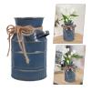 SUPVOX Vintage Tall Iron Art Vase Style Flower Arrangement for Home Decorative Milk Bottle Vase view 3