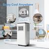 Asypets 8,000 BTU Portable Air Conditioner - Cools Up to 200 Sq.ft, Quiet Sleep Mode, 3-in-1 Cool, Dehumidifier, Fan, Self-Evaporation, Digital Display & Remote Control view 3