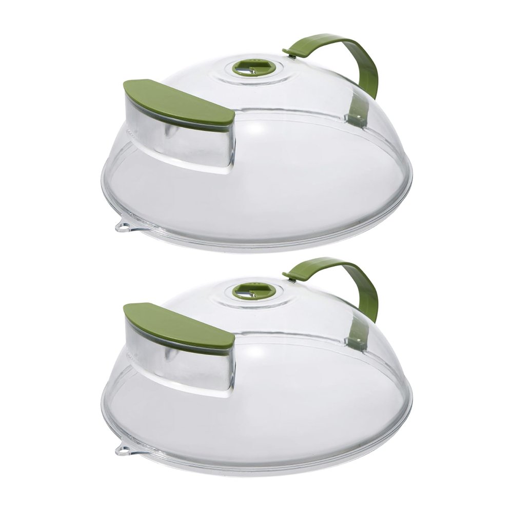 2pcs Microwave Splatter Cover Guard Lid With Handle Microwave Cover Clear Dish Bowl Plates Cover For Homes Kitchen Microwave Splatter Cover Adjustable Dishwasher Safe