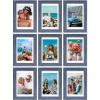 Vittanly 4x6 Picture Frames Set of 9, Shatter Resistant Plexiglass, Display 3.5x5 Pictures with Mat or 4x6 without Mat, Photo Frames for Wall or Tabletop, Engineered Wood, Navy view 1