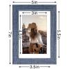 Vittanly 4x6 Picture Frames Set of 9, Shatter Resistant Plexiglass, Display 3.5x5 Pictures with Mat or 4x6 without Mat, Photo Frames for Wall or Tabletop, Engineered Wood, Navy view 2