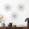ZEXUIRU 3 Pack Black Sunburst Wall Decor  Metal Crystal Wall Art with Sparkling Rhinestones, 14/18 Inch Starburst Wall Hanging Set for Living Room Bedroom Bathroom  Modern Bling Home Decorations view 1