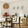 ZEXUIRU 3 Pack Black Sunburst Wall Decor  Metal Crystal Wall Art with Sparkling Rhinestones, 14/18 Inch Starburst Wall Hanging Set for Living Room Bedroom Bathroom  Modern Bling Home Decorations view 2