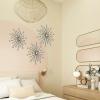 ZEXUIRU 3 Pack Black Sunburst Wall Decor  Metal Crystal Wall Art with Sparkling Rhinestones, 14/18 Inch Starburst Wall Hanging Set for Living Room Bedroom Bathroom  Modern Bling Home Decorations view 3