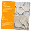 Cabilock 3pcs White Ceramic Tealight Holder Candle Holding Trays for Aromatherapy Lamps Easy to Store Move for Home Office Yoga Room and Study Decor view 2