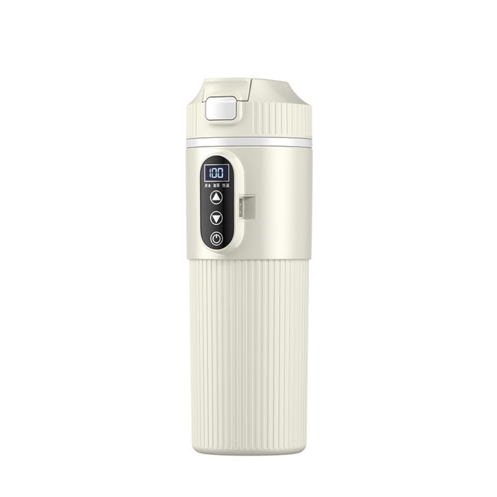 12V/24V Car Heating Cup 304 Stainless Steel Digital LCD Display Portable Electric Water Cup 500ML Water Warmer Bottle Vehicle mounted kettle