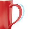 Linkidea 20oz Extra Large Tea and Coffee Mugs, Set of 2 Ceramic Tall Coffee Mugs with Handles, Teacups Large Capacity Cup for Latte, Beer, Hot Cocoa, Microwave and Dishwasher Safe, Red view 2