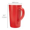 Linkidea 20oz Extra Large Tea and Coffee Mugs, Set of 2 Ceramic Tall Coffee Mugs with Handles, Teacups Large Capacity Cup for Latte, Beer, Hot Cocoa, Microwave and Dishwasher Safe, Red view 3