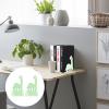 DIYEAH Modern Set Unique Dragon Bookend Rack Non-Slip Metal Book Holder for Desk view 3