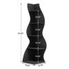 Tribesigns Corner Shelf, Modern 5-Tier Wall Corner Bookshelf, Stylish Corner Small Bookcase Storage Rack Plant Stand with Unique Shape for Living Room, Home Office, (1PC, Black) view 3