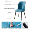 NONROTS 2PCS Dining Chair, Nordic PU Upholstered Hotel/Restaurant Back Chair, Simple Black Iron Chair Frame Desk Chair view 4