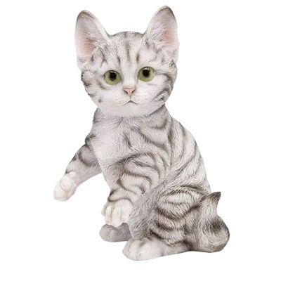 Garden Landscape Kitten Statue, Cute Cat Resin Statue, Cat Figurine, Resin Kitten Sculpture Ornaments, Garden Animal Statues, Indoor Outdoor Decorative, Garden Patio Decor, for Cat Lovers ( Color : A
