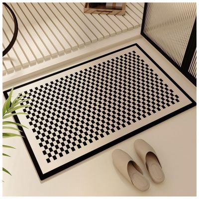 TOWINE Bathroom Rugs Bathroom Rugs Diatom Mud Bath Mat Quick-Drying Water Absorbent Door Mat Foot Mat Non-Slip Bathroom Mat for Shower Floor Bathroom Doorway (Color : E, Size : 60 * 90cm)