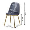 NONROTS 2PCS Dining Chair, Comfortable and Durable Leather Chair, Light Luxury Black Chair Frame backrest Chair view 3