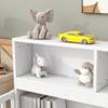 Brabrety Twin Floor Bed with Side Bookcase,Shelves,Solid Wood Frame with Safety guardrails, Suitable for Children and Teenagers' bedrooms (White#071) view 4