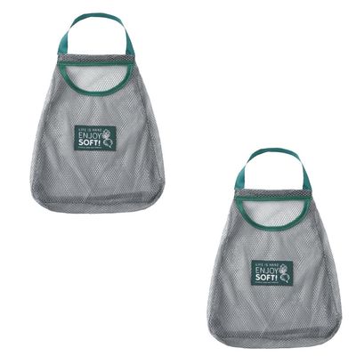 TopHomer 2 Packs Multi-Function Hanging Mesh Storage Bags Reusable Kitchen Fruit Veetable Breathable Mesh Bags for Shopping Travel Easy to Clean