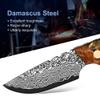 Meat Cleaver,Cleaver Knife, Handmade Damascus Fruit Knife Damascus Steel Blade Hunting Skinning Knife Fixed Blade Camping Survival Knife With Leather Sheath view 3