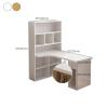 CraftThink Computer Desk, Wood Office Desk Sturdy Home Office with Open Cubes & Lots Storage Corner Desk in Modern Style for Home Bedroom Use, White 47" L x 23.5" W x 63" H view 3