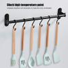 6 Hooks Storage Rack Wall Mounted Storage Holder Strong Load bearing Kitchen Utensil Rack Clother Hanger Punch 40cm for Kitchen view 4