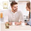 DECHOUS Coffee Capsule Storage Basket Stylish Cup-shaped Organizer for Coffee Small Gold Iron Design for Home Office and Use view 4