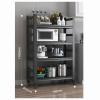 Movable Kitchen Shelves Storage Household Floor Microwave Oven Pot Rack Dish Storage Rack with Wheels Iron Shelf (Color : 4-700x400x1180mm) view 2