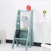ZBJDX 4-Step Solid Wood Ladder Chair, Dual Purpose Stepladders Display Stand, Multifunctional Step Stool for Adults and Children,Natural view 3