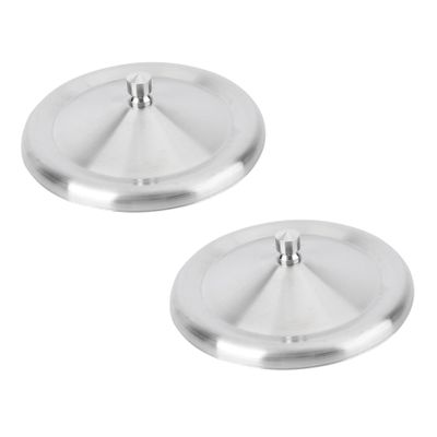 FRCOLOR 2pcs Stainless Steel Cup Covers Heat Preservation Lids for Mugs Portable and Convenient Cup Sealing Caps for Easy Storage
