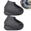 LSDWL Waterproof Shoe Covers 2 Pairs,Rain Shoe Covers Reusable Silicone Non Slip Shoe Covers for Outdoor,Rain Shoe Covers for Women and Men (Black, Medium) view 1