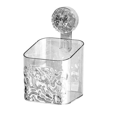 HomeLoft Basics Suction Cup shower Caddy, Light Luxury Style Glacier Pattern Suction Cup Shelf, No Drilling Waterproof Organizer Shelf, for Bathroom Kitchen(A)