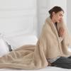 Heated Blanket Throw, Electric Throw Blanket with 5 Heating Levels & 4 Hours Auto Off, Double Sided Soft Cozy Sherpa Electric Heated Blanket with ETL Certified for Office, 50"x60", Milk Coffee view 1