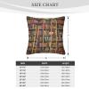 CSGJMYGS Throw Pillow Covers 18"x18" Funny Book Shelves Collection and Ladder Pillow Covers Decorative Square Pillowcases Soft Cozy Cushion Cases for Home Living Room Sofa Couch Bed view 3
