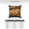CSGJMYGS Throw Pillow Covers 18"x18" Mexican Food Pillow Covers Decorative Square Pillowcases Soft Cozy Cushion Cases for Home Living Room Sofa Couch Bed view 3