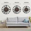 LEIKE Large Wall Clocks,Silent,Non Ticking,Battery Operated Big Retro Round Modern Wood Wall Clock for Living Room, Bedroom,Dinning Room,Farmhouse,Office,Home Decor-20 Inch(Black-Roman Numerals) view 2