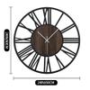 LEIKE Large Wall Clocks,Silent,Non Ticking,Battery Operated Big Retro Round Modern Wood Wall Clock for Living Room, Bedroom,Dinning Room,Farmhouse,Office,Home Decor-20 Inch(Black-Roman Numerals) view 3