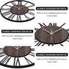 LEIKE Large Wall Clocks,Silent,Non Ticking,Battery Operated Big Retro Round Modern Wood Wall Clock for Living Room, Bedroom,Dinning Room,Farmhouse,Office,Home Decor-20 Inch(Black-Roman Numerals) view 4