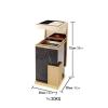 WUHUQN Outdoor Dustbins Marble Trash Can Hotel Lobby Hotel Special Office Building Stainless Steel Vertical with Ashtray Commercial Outdoor Commercial Large Trash Can Heavy Duty Garbage Ca view 2