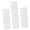 10 Pack PP Plastic Round Boxes, Round Storage Containers with Lids, Small view 1