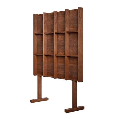 luckxuan Floor-Standing Magazine Rack Magazine Holder Brochure Stand, Wood Brochure Display Stand, Floor-Standing Magazine Rack for Newspaper and Products Exhibition Magazine Display Rack (Color : 1)