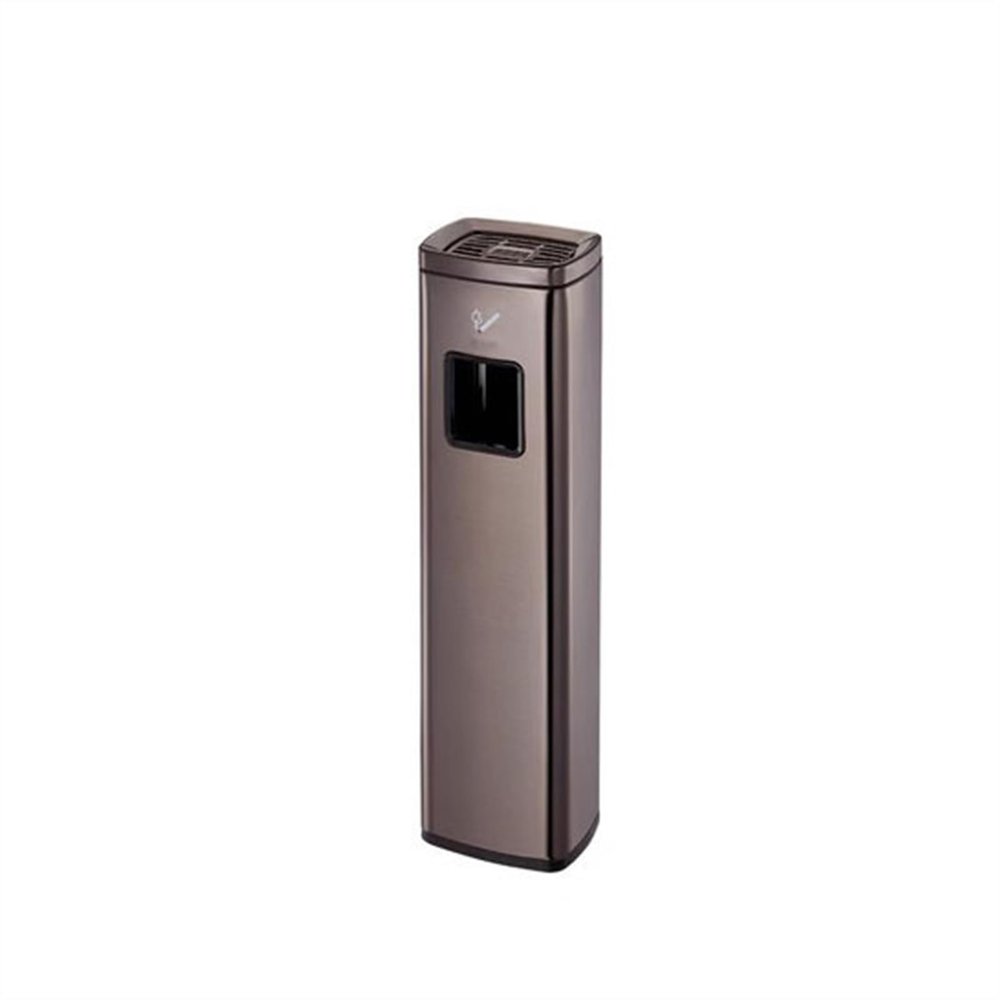 WUHUQN Outdoor Dustbins Stainless Steel Smoke Extinguishing Pillar Ash Pillar Vertical Trash Ashtray Hotel Mall Smoking Room Outdoor Commercial Large Trash Can Heavy Duty Garbage Ca