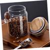 ABOOFAN Japanese Style Glass Jar Storage Glass Jar for Tea Leaves Condiment Jar with Lid and Spoons for Kitchen view 2