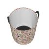 Laundry Hamper (Wire Fox Terrier Dogs Lovers Flower Floral Pattern) Foldable Waterproof Oxford With Handles Large Laundry Basket Clothes Storage Bin view 3