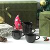 HASENSE Ceramic 3 OZ Espresso Cups, Porcelain Espresso Demitasse Cups Set of 4 for Double shot, Lungo and Ristretto, Tiny Italian Expresso Shot Coffee Mugs for Home and Office, Black view 4
