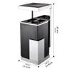 WUHUQN Trash Can with Ashtray Marble Trash Can Hotel Lobby Vertical Trash Bin Corridor Elevator Entrance Ash Bucket Stainless Steel Vertical Ashtray Ashtray Trash Can view 2