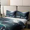 100% Natural Cotton Teens Howling Wolf Comforter Cover For Boys Adult Full Grey Wild Wolf Bedding Set Safari Animal Duvet Cover Woodland Night Sky Quilt Cover With Zipper Closure,Soft Warm 3Pcs view 4