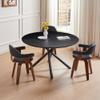 SCANORDIC 53.14" Round Dining Table, Farmhouse Kitchen Table for 4-6 People Dining Room Table Cofee Table for Kitchen, Restaurant, Caf, Easy to Assemble view 3
