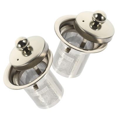 DECHOUS 2pcs Fine Mesh Stainless Steel Tea Strainers Lid Loose Tea Filter for Teapot Mugs Cups Easy to Use for Lovers