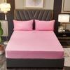 SAeWare Fitted Sheet Deep Pocket Hotel Quality Twin XL,Fitted Sheet with Elastic Band Bed Linen, Home Bedding Velvet Mattress Cover Purple 120x200cm view 4