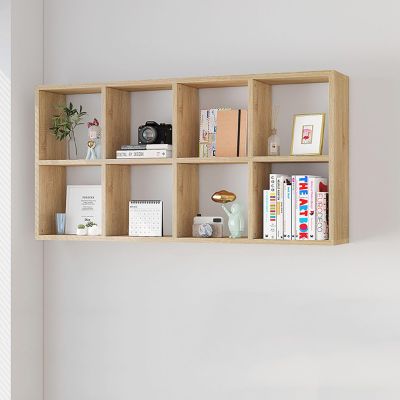 2-Tier Floating Bookshelf Home Office Modern Wall Decor Display Shelf Solid Wood Book Shelves for Bedroom, Living Room or Kitchen Storage Shelf, 133x23X67cm (Color : C)