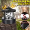LGRFUXIN Lighthouse Solar Lights, 360 Degree Rotating Lamp Beacons Waterproof Statue Rotating Lights for Garden Yard Outdoor Decor,Black view 4